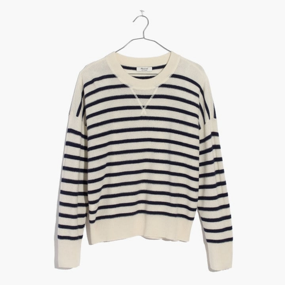 Madewell Cashmere Sweater in Stripe